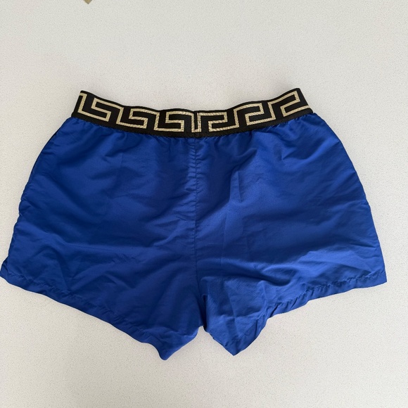 Versace Blue Medusa Head Swim Trunks Mens (no liner) - Picture 5 of 11